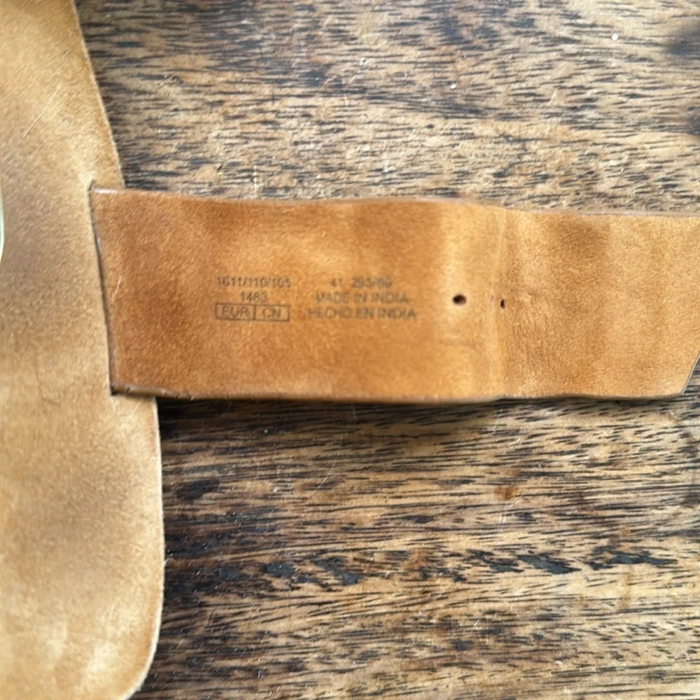 Zara leather sandals brown Strappy buckle size 41 - Picture 6 of 9